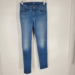7 For All Mankind Light Wash The Slim Cigarette Skinny Jeans 26
